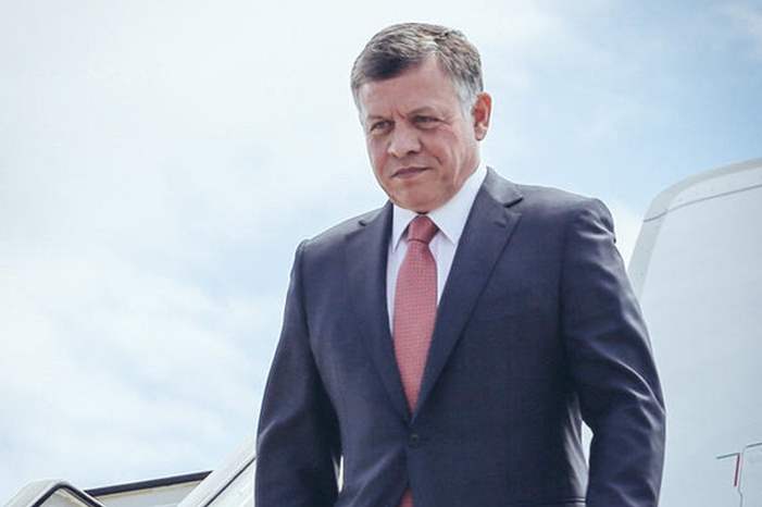 His Majesty King Abdullah II off boarding a plane - %28Source%29