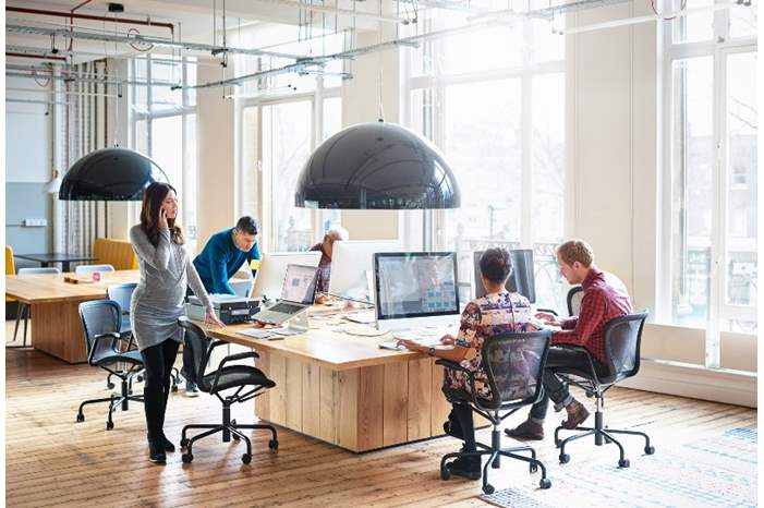 Co-workers-working-in-start-up-office