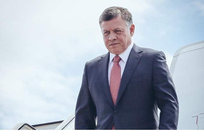 His Majesty King Abdullah II off boarding a plane - %28Source%29