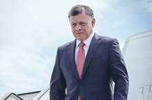 His Majesty King Abdullah II off boarding a plane - %28Source%29