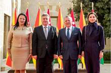 الملك والملكة يستقبلان رئيس مقدونيا وعقيلته- %28من المصدر%29