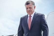 His Majesty King Abdullah II off boarding a plane - %28Source%29